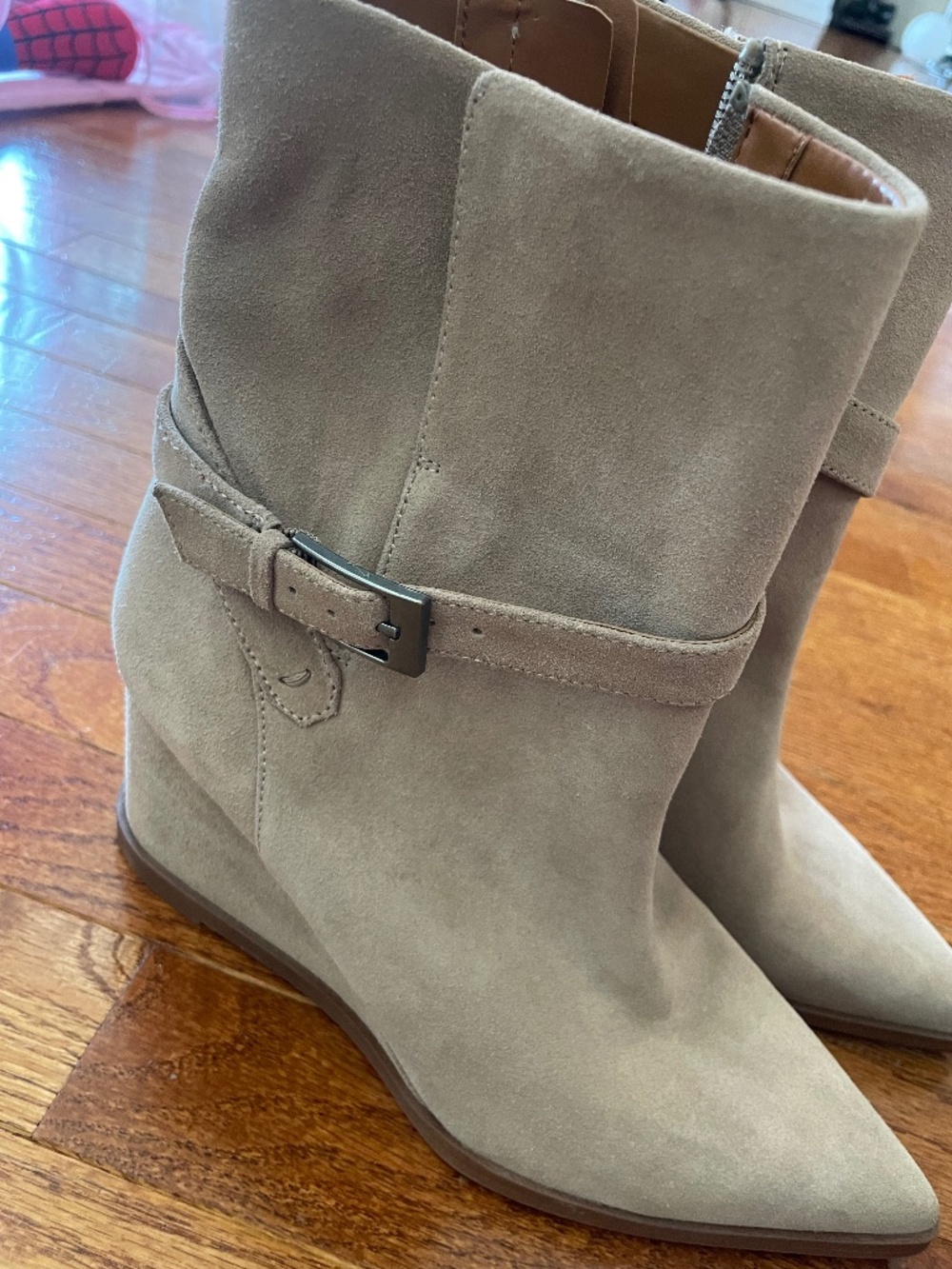 Sarto taupe suede leather boots